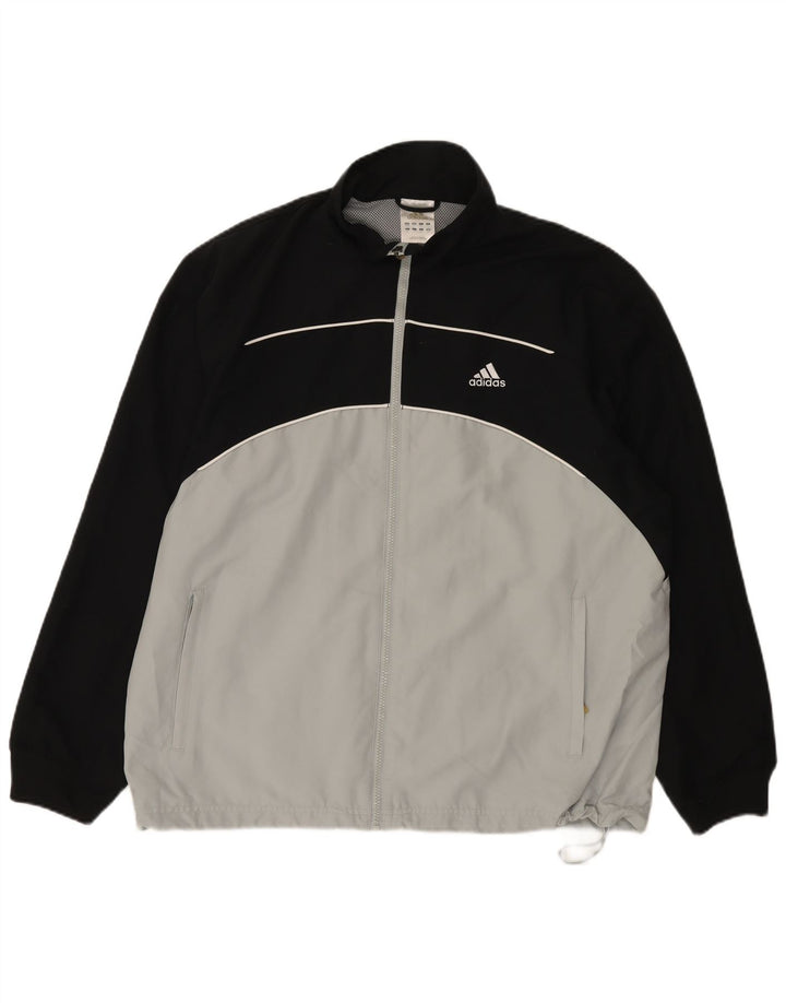 Jachetă de ploaie Adidas pentru bărbați Marea Britanie 44/46, mare, alb, poliester color bloc