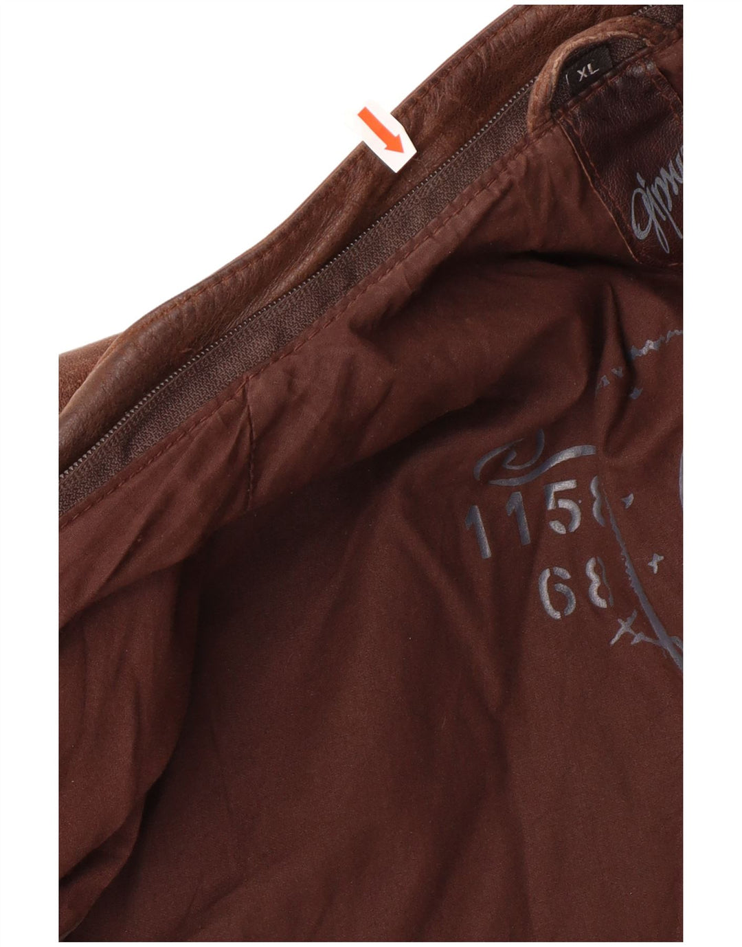 Jachetă de piele subțire pentru bărbați GIPSY UK 42 XL din piele maro