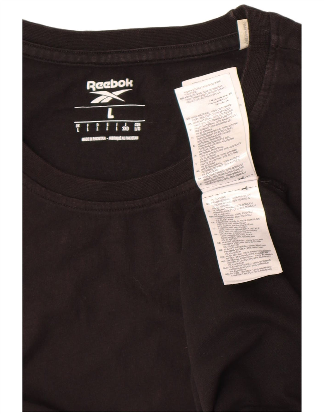 Tricou Reebok pentru bărbați Top mare din bumbac negru