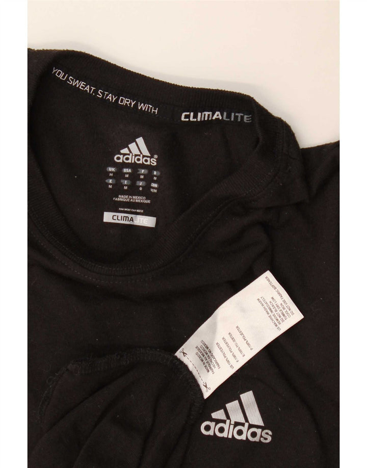 Tricou Adidas Climalite pentru bărbați Top Mediu Negru Poliester