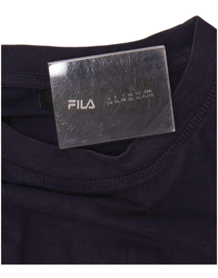 Tricou grafic pentru bărbați FILA Top XL Bleumarin