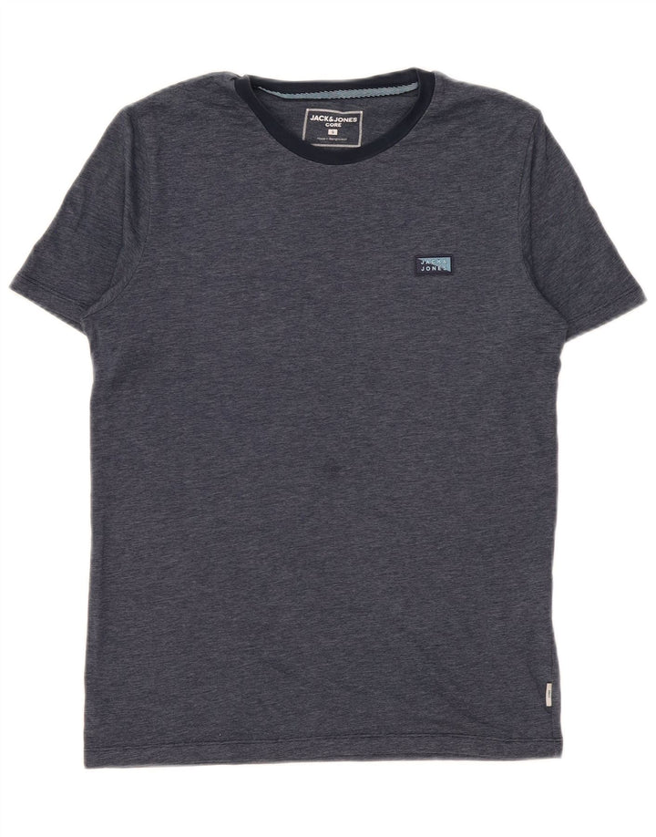 Tricou Jack & Jones pentru bărbați Top mic din bumbac bleumarin