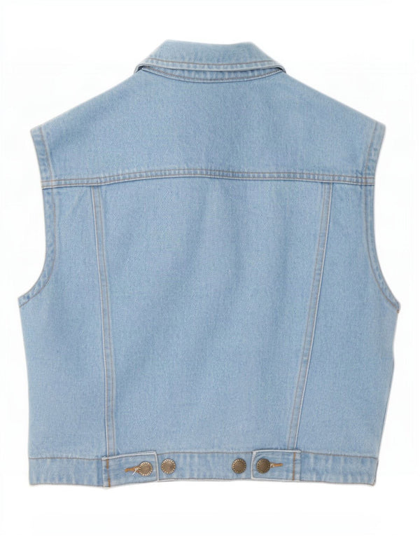 Gilet pentru femei John Baner Crop Denim UK 10 Small Blue Bumbac