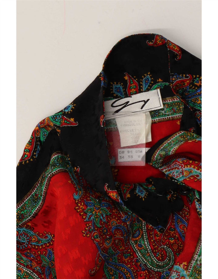 Bluză cămașă Genny pentru femei UK 14 Medium Multicolor Paisley Silk