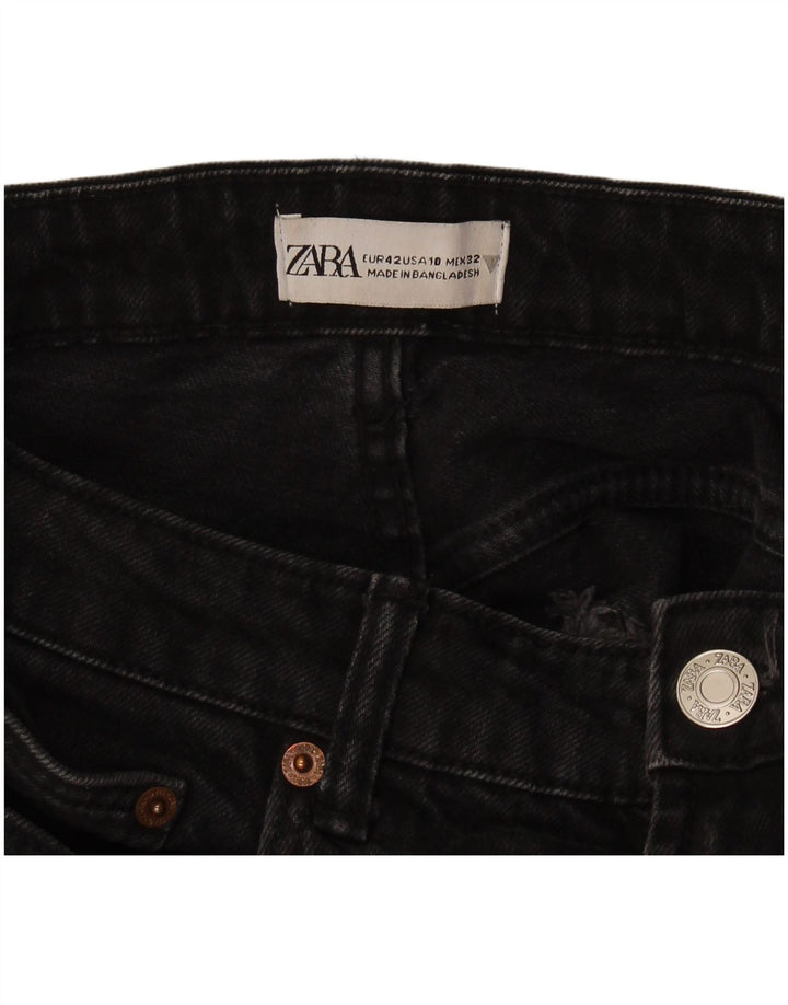 Blugi drepti pentru femei Zara EU 42 Large W32 L29 Negri