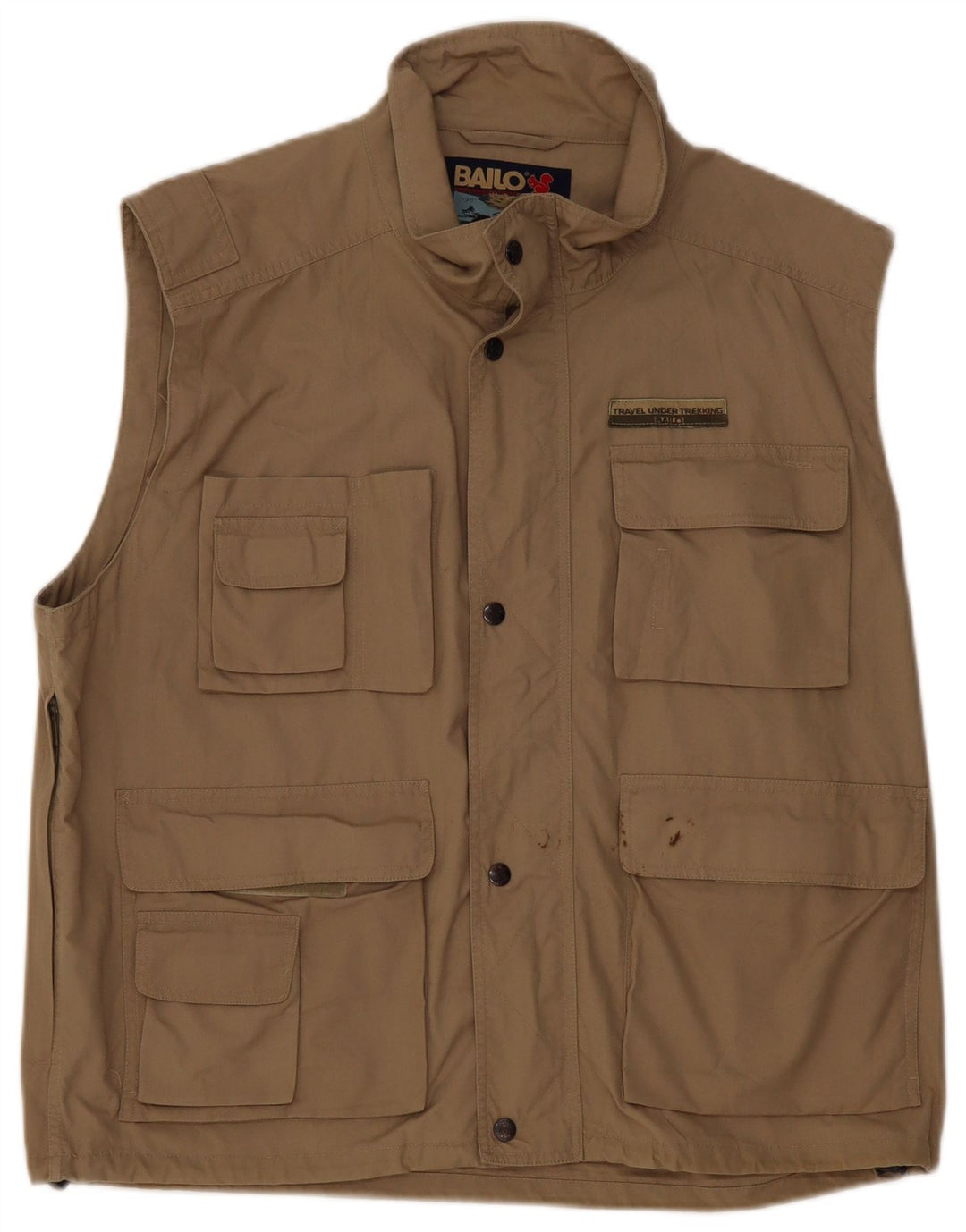 Gilet vintage pentru bărbați, UK 40, mare, kaki, bumbac