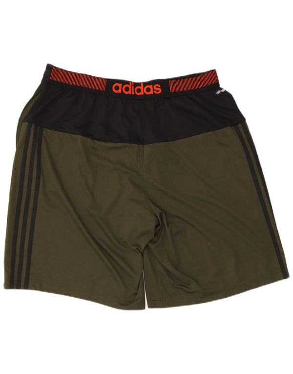 Pantaloni scurți sport grafic Adidas pentru bărbați XL Kaki Poliester color