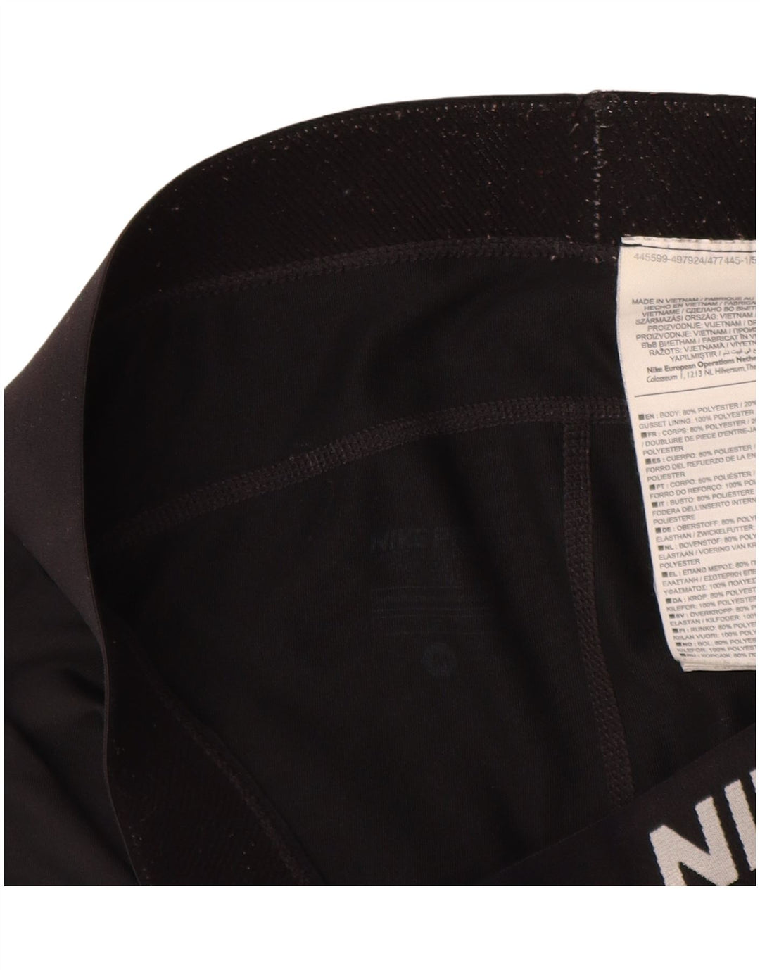 Leggings NIKE Dri Fit Graphic Capri pentru femei UK 12 Poliester mediu negru