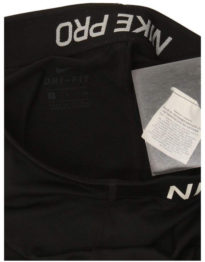 Leggings Nike Dri Fit Graphic Capri pentru femei UK 8 Poliester negru mic
