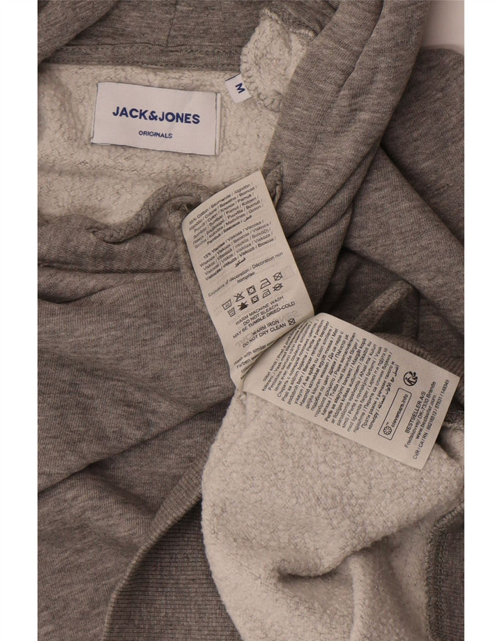 Pulover Jack & Jones pentru bărbați, bumbac cu pete, gri mediu