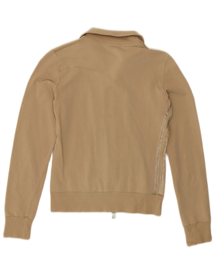 Jachetă de top pentru trening Adidas pentru femei UK 10 Small Beige