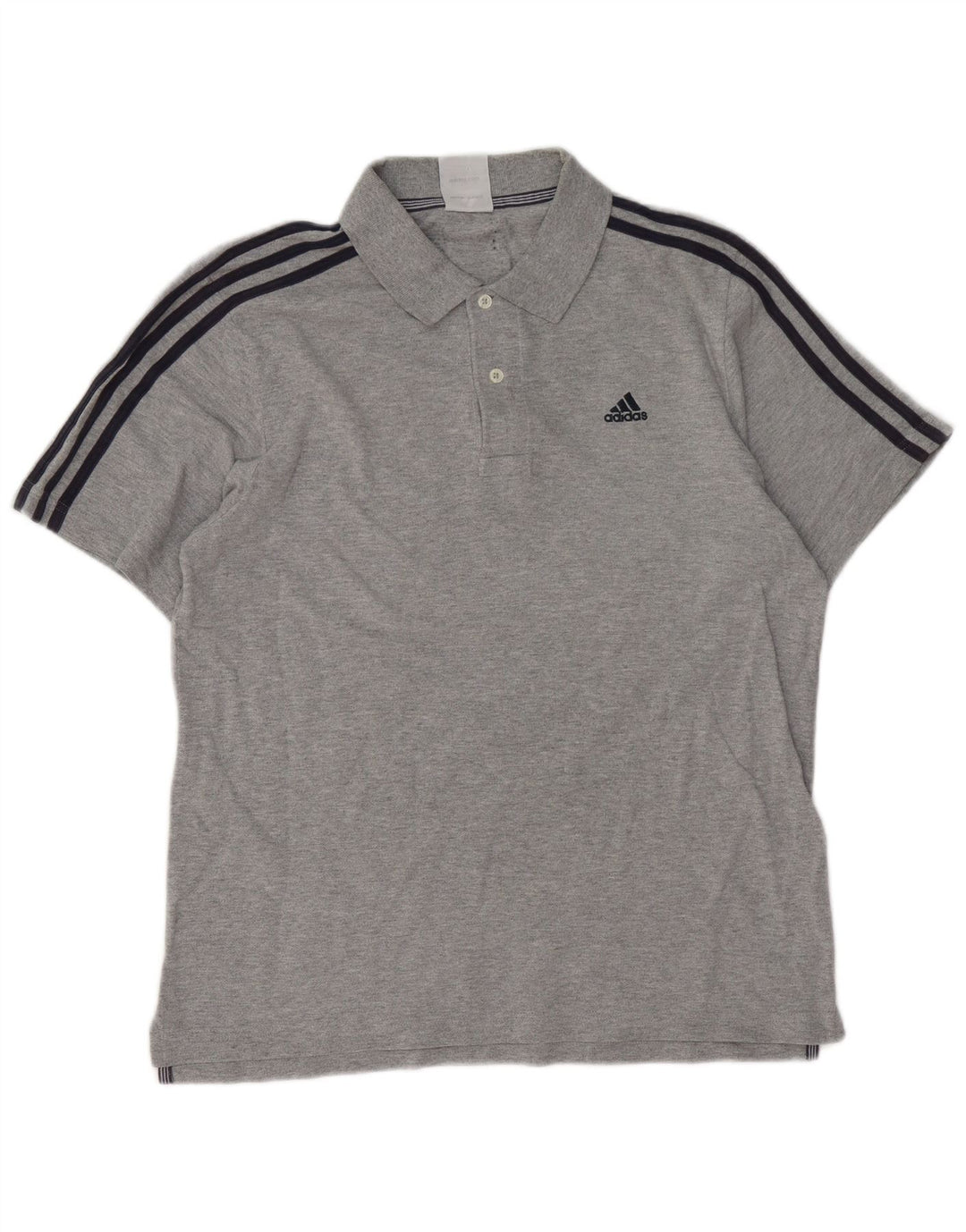 Tricou polo ADIDAS pentru bărbați, bumbac gri mediu