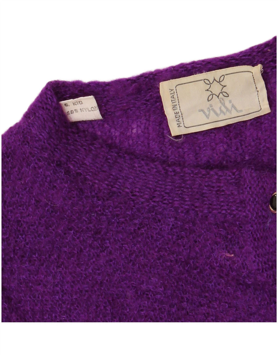 Pulover cardigan pentru femei VINTAGE UK 12 Nailon violet mediu