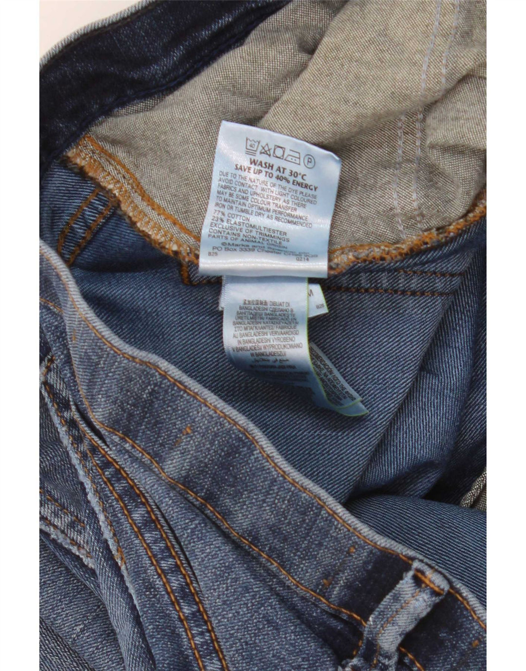 Blugi drepti pentru bărbați Marks & Spencer W34 L33 Bumbac albastru