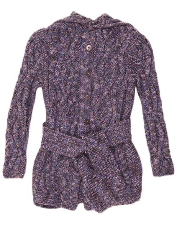 Pulover cardigan pentru femei VINTAGE UK 8 mic violet pete