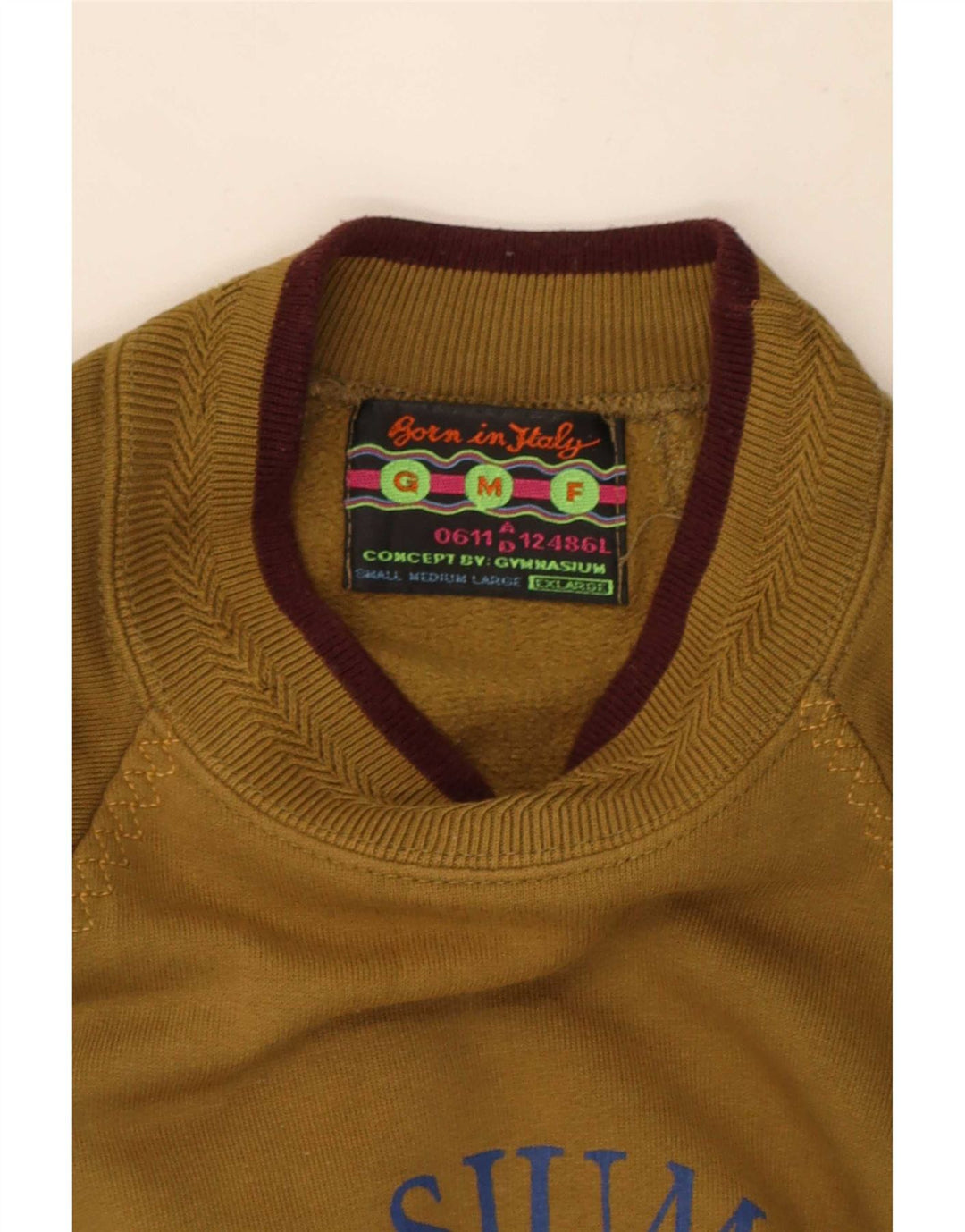 Pulover Vintage pentru bărbați cu grafică XL Kaki