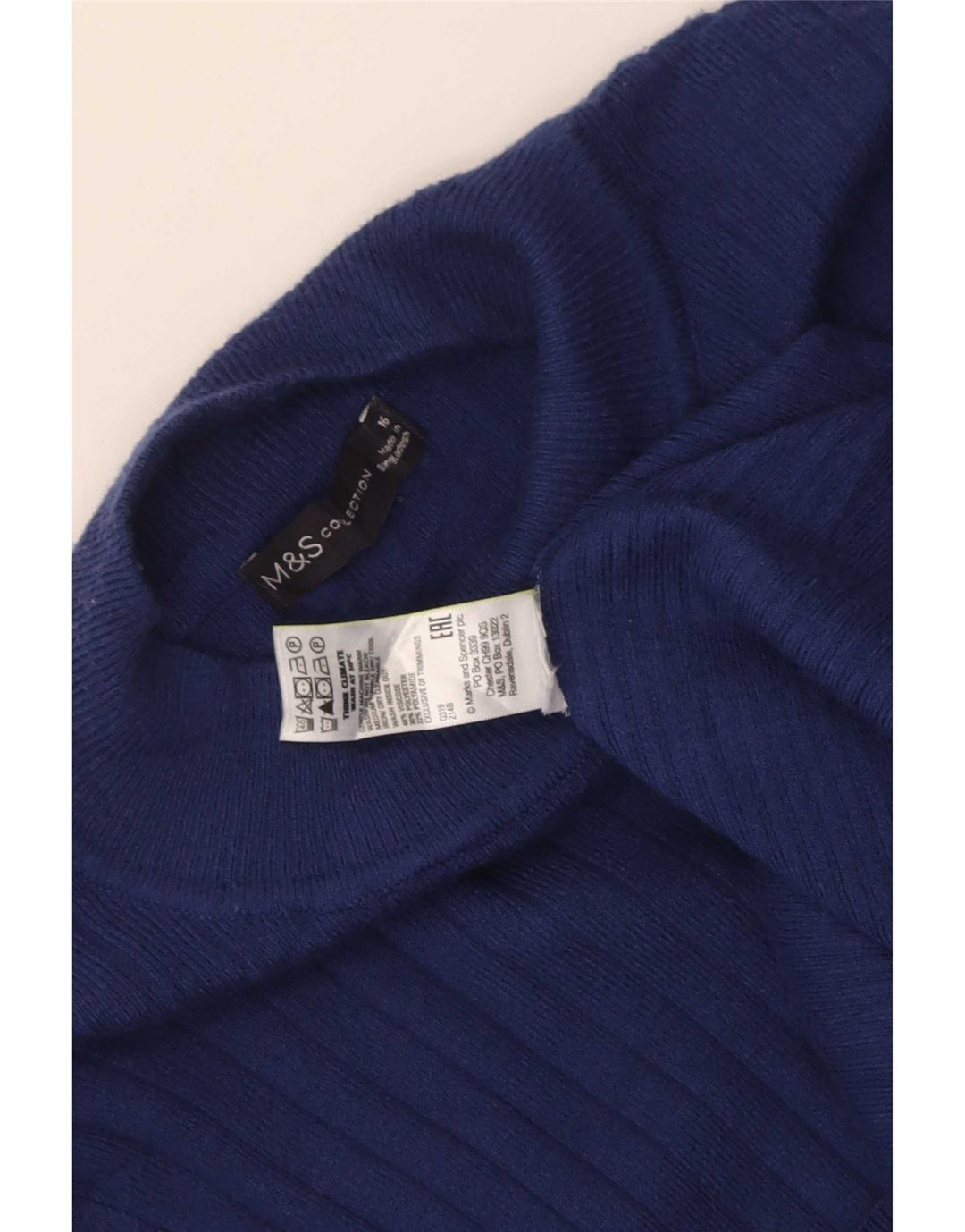 Pulover cu gât țestoasă pentru femei Marks & Spencer UK 16, mare, bleumarin