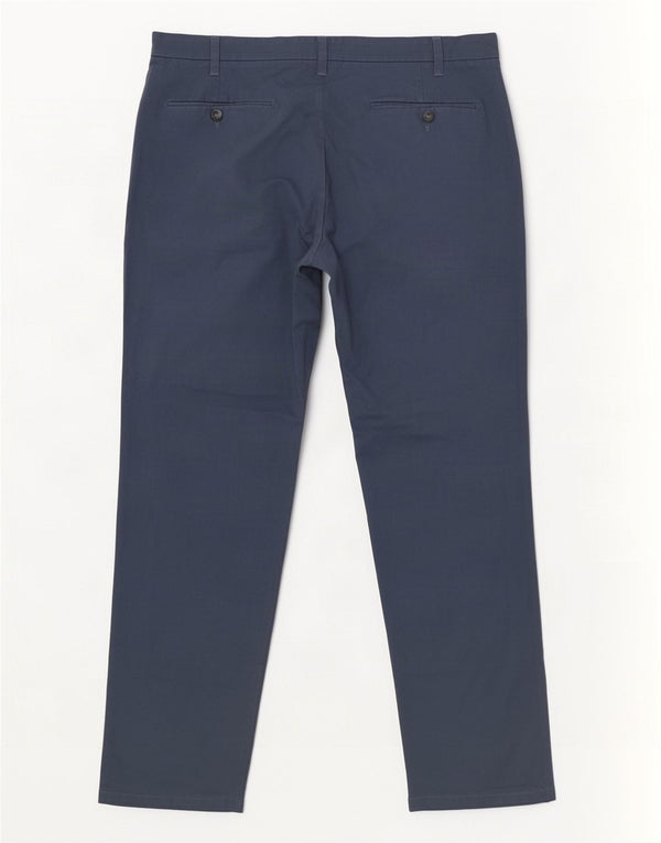 Pantaloni chino pentru bărbați Marks & Spencer, cu ajustare normală, L38 L31, bumbac albastru