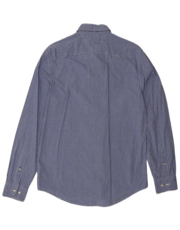 Tommy Hilfiger Mens New York Fit Shirt Medium Blue Gingham Cotton