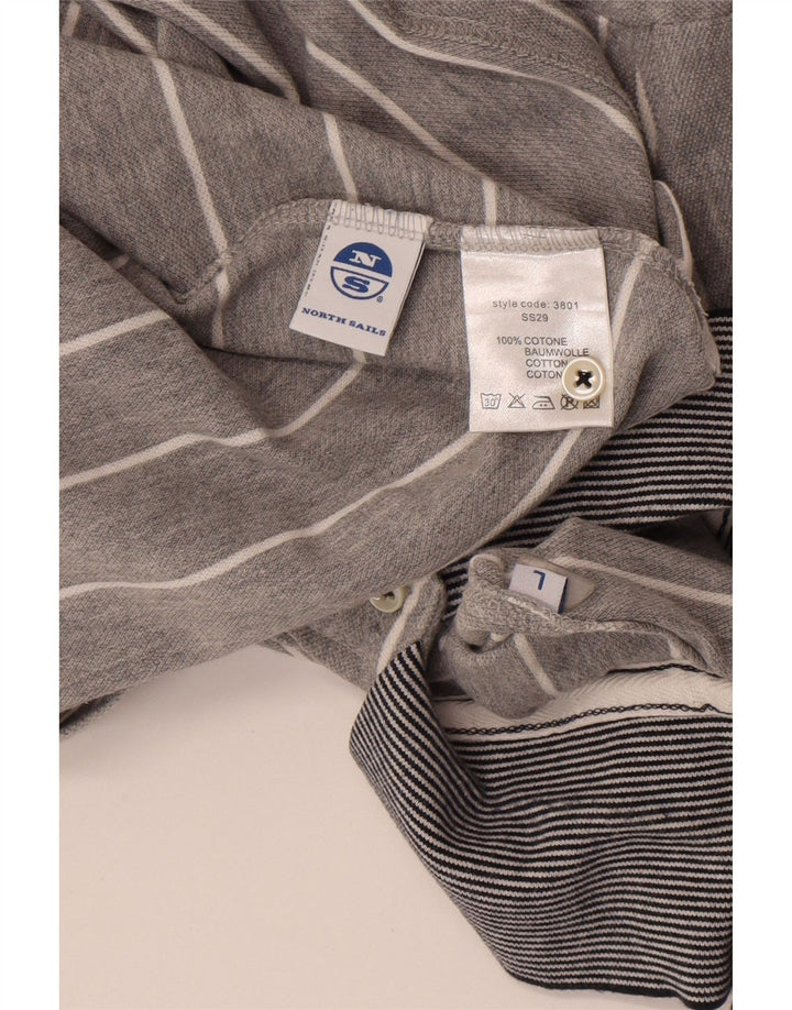 Cămașă polo North Sails pentru bărbați, bumbac cu dungi gri mari
