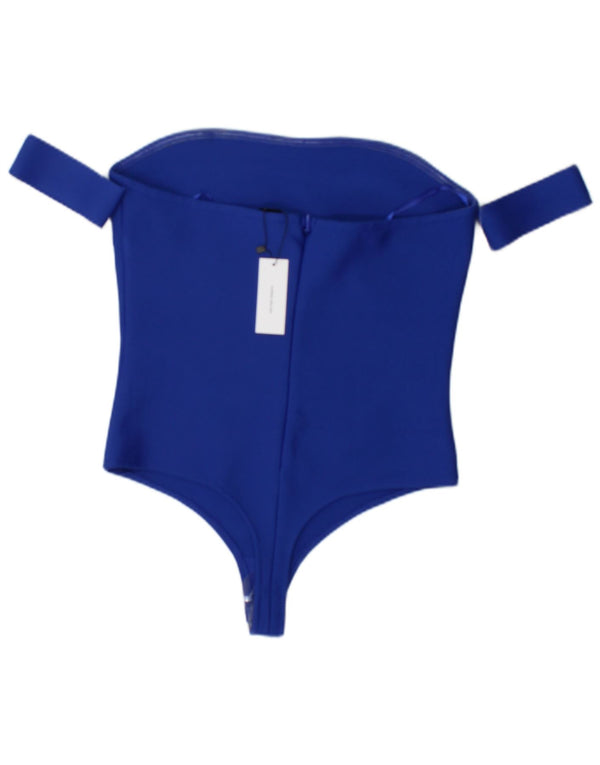 Body fără bretele pentru femei Karen Millen UK 14 mare, albastru, bumbac