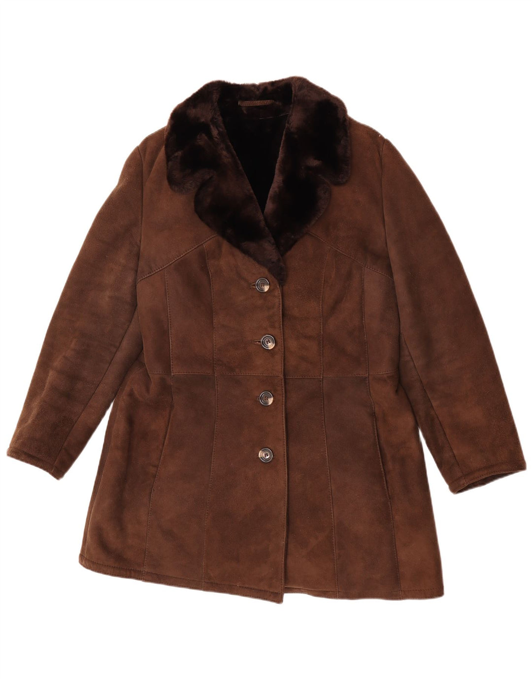 Palton BWS din shearling pentru femei EU 44 XL maro