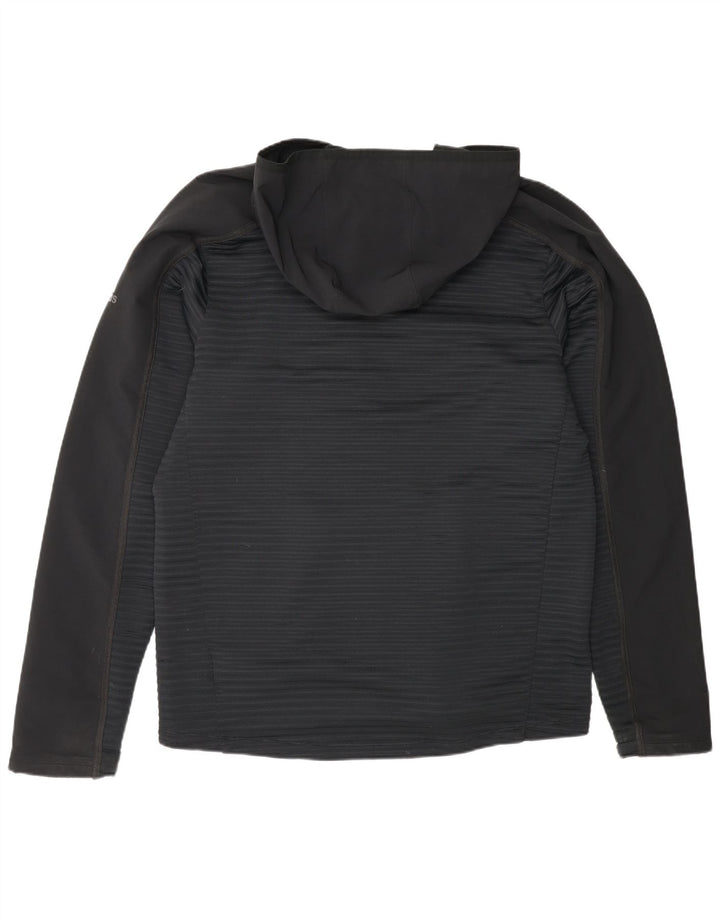 Jachetă de trening pentru bărbați Adidas cu glugă, mare, negru, poliester