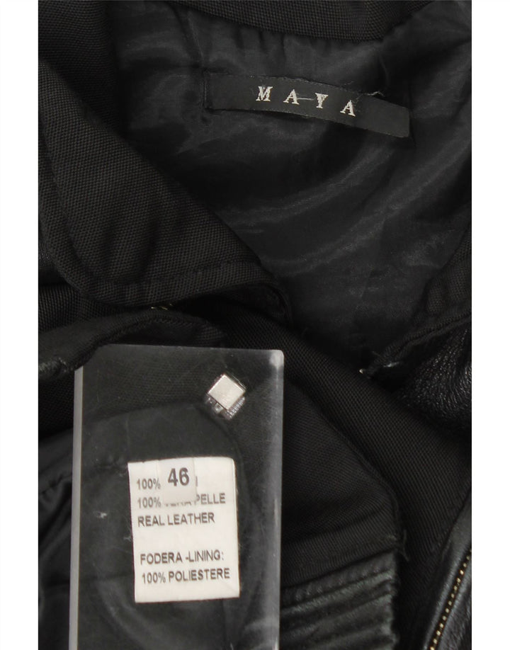 Jachetă vintage pentru femei IT 46, mare, neagră, din piele