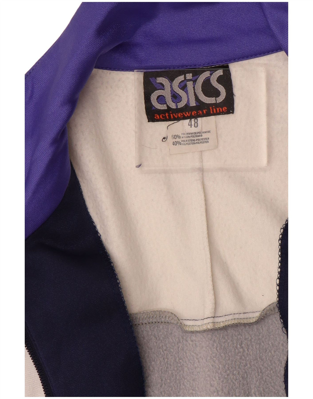 Jachetă de top pentru trening grafic ASICS pentru femei IT 48 XL, alb, bloc de culoare