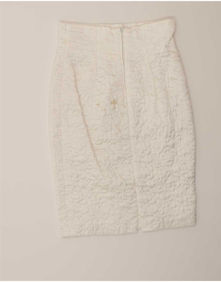 Set fuste 2 piese Vintage pentru femei IT 44 Medium W28 Viscoza alba
