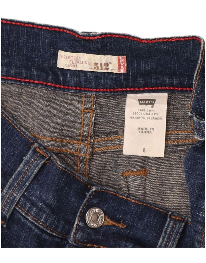 Jeans Capri pentru slăbire perfectă pentru femei 512 LEVI'S US 8 Medium W28 L19 Albastru