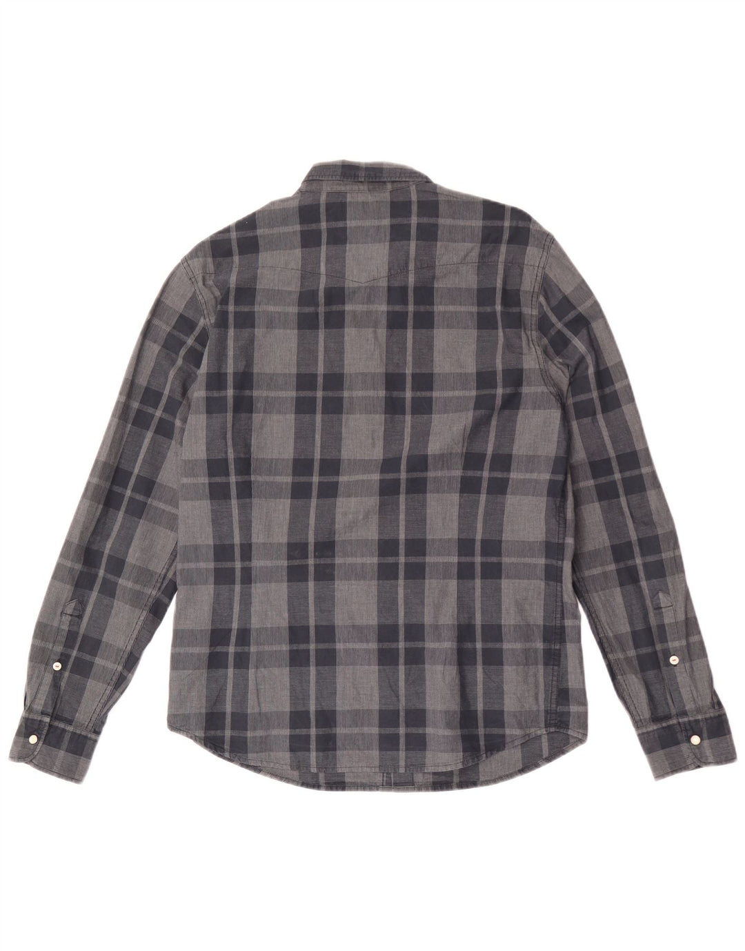 Cămașă Lee pentru bărbați, slim fit, mare, gri din bumbac