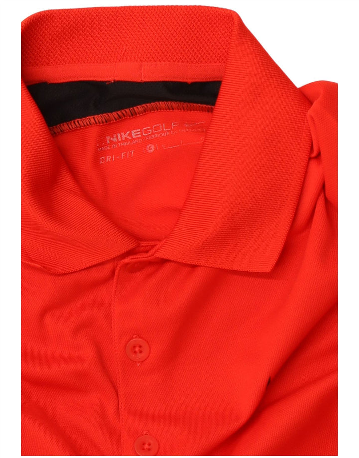 Tricou polo NIKE Dri Fit pentru femei UK 10 Small Red Colorblock