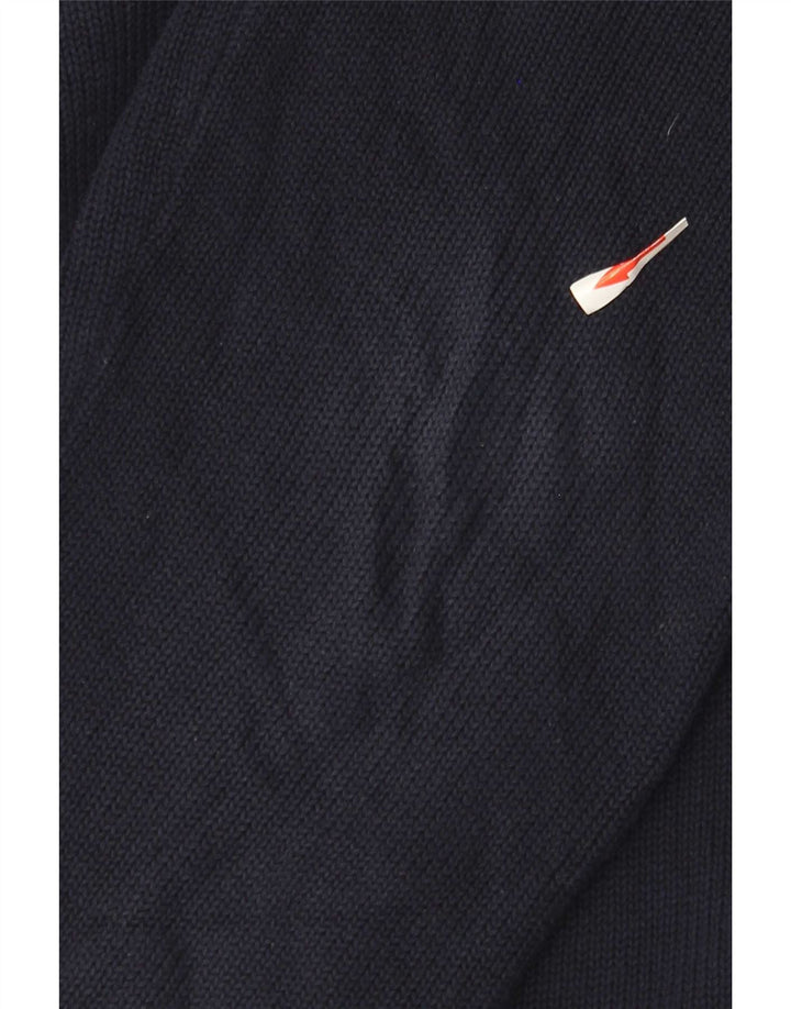 Pulover Massimo Dutti pentru bărbați cu gât crew, albastru bleumarin mediu