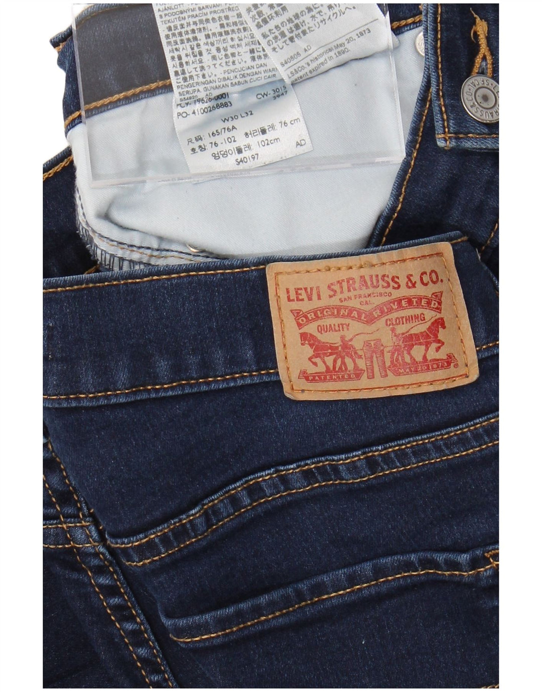 Jeans skinny model 311 pentru femei LEVI'S W30 L29 bumbac bleumarin