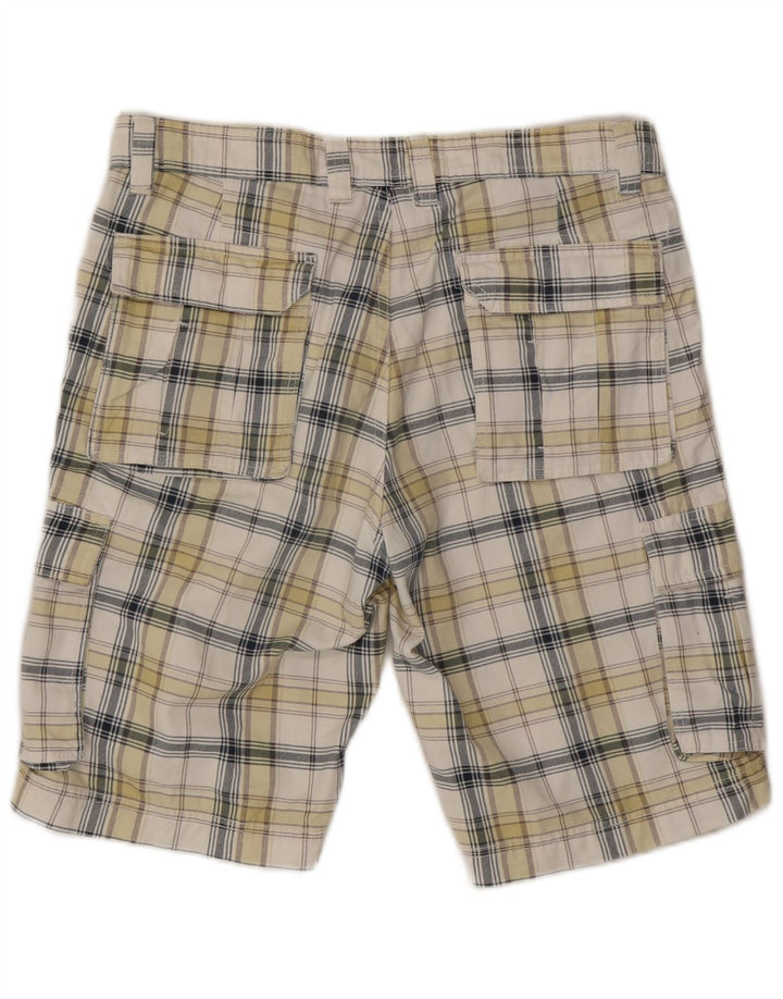 Angelo Litrico Pantaloni scurți cargo pentru bărbați IT 50 Large W34 White Check Bumbac