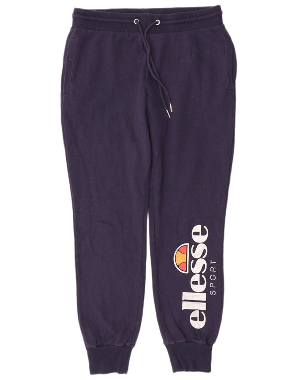 Pantaloni de trening grafic pentru femei Ellesse Pantaloni de jogging UK 12 Medium Bleumarin