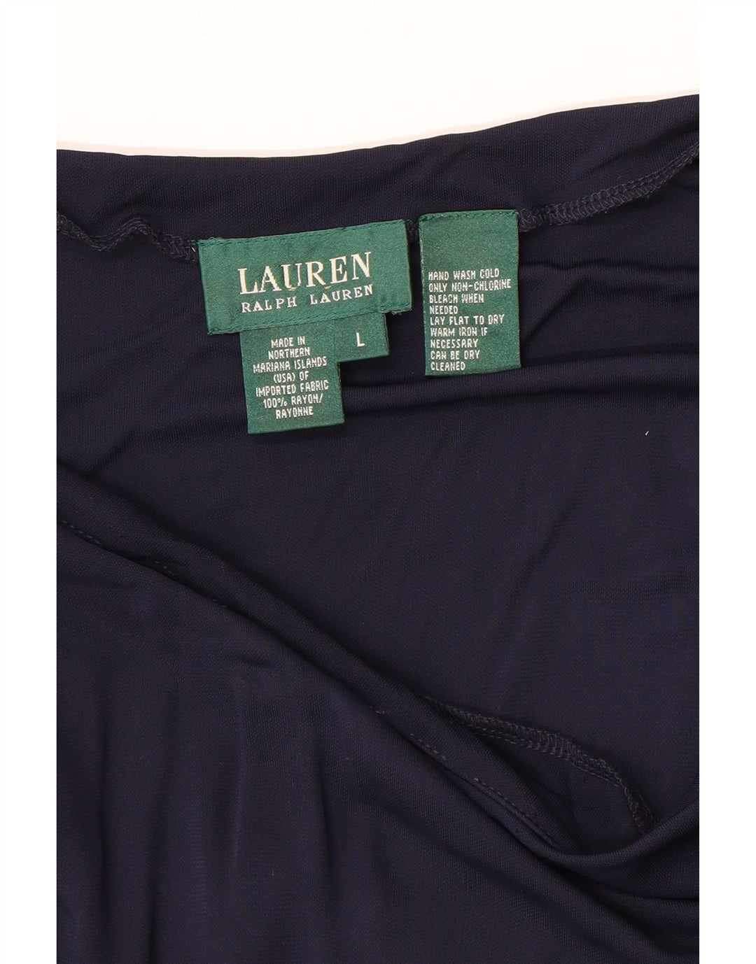 Fusta în formă de A pentru femei Ralph Lauren, mare W36, bleumarin, raion