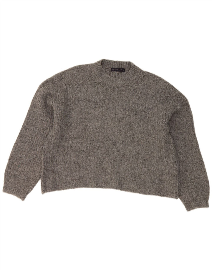 Marks & Spencer Pulover Crop Crew Deck pentru femei UK 14 Large Gri