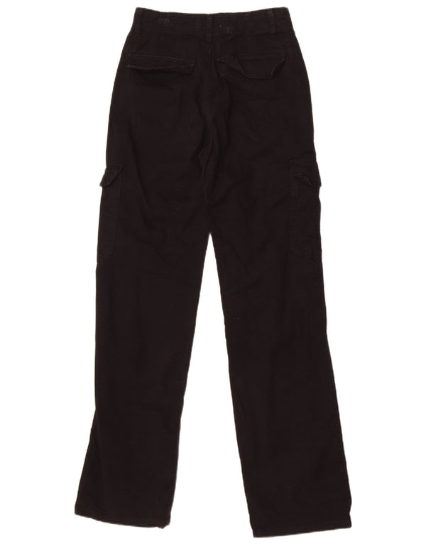 Pantaloni cargo drepti pentru femei Zara EU 32 2XS W22 L32 Negri