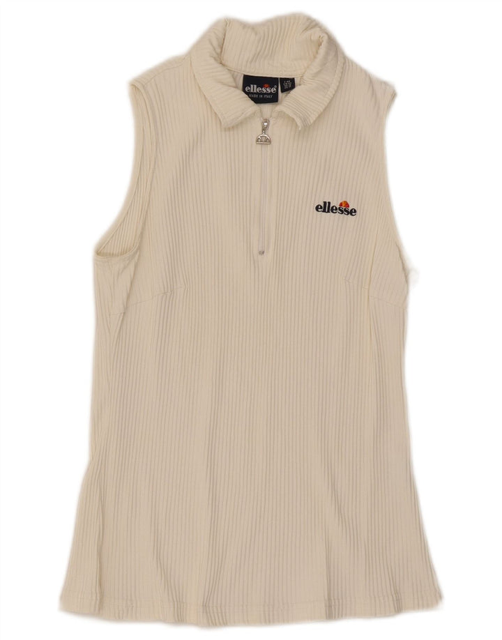 Tricou polo fără mâneci pentru femei Ellesse UK 16 Poliamidă albă mare