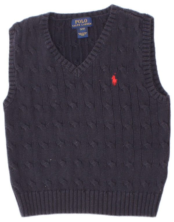 Vestă Polo Ralph Lauren pentru băieți, 2-3 ani, bumbac bleumarin