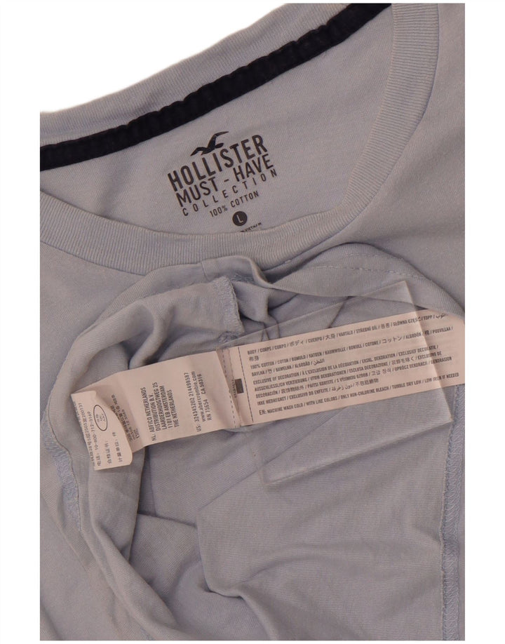 Tricou Hollister pentru bărbați Top mare din bumbac albastru