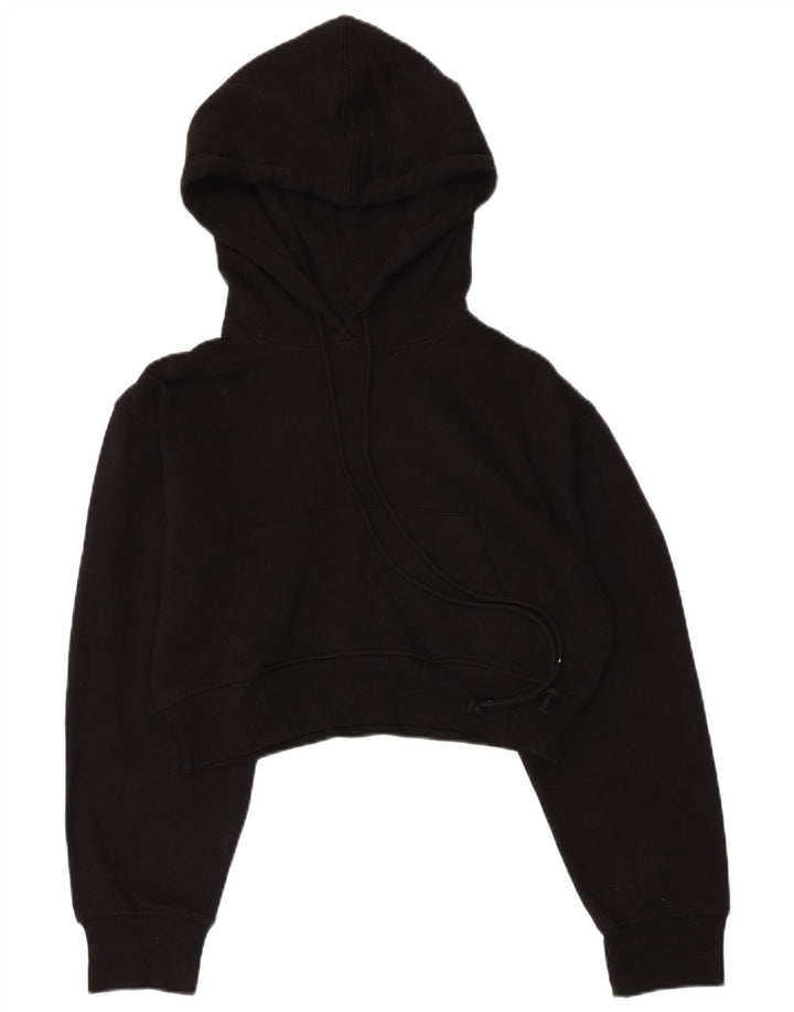 Pulover ZARA Crop pentru femei UK 10 Poliester negru mic