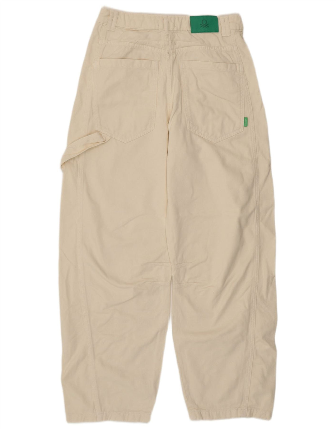Blugi conici pentru femei Benetton W30 L29 alb