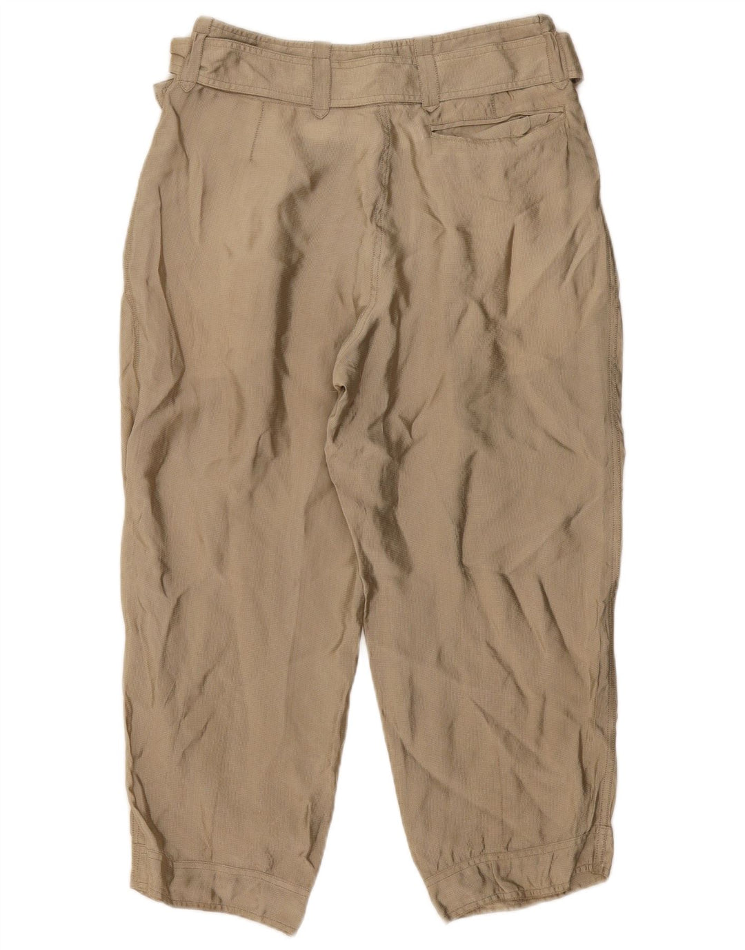 DRIES VAN NOTEN Womens High Waist Pegged Cropped Trousers W36 L24 Beige Vintage Dries Van Noten and Second-Hand Dries Van Noten from Messina Hembry 