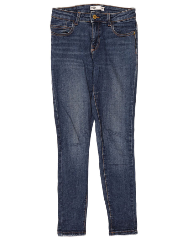 Blugi skinny dama Zara EU 36 XS W26 L28 Albastru Bumbac