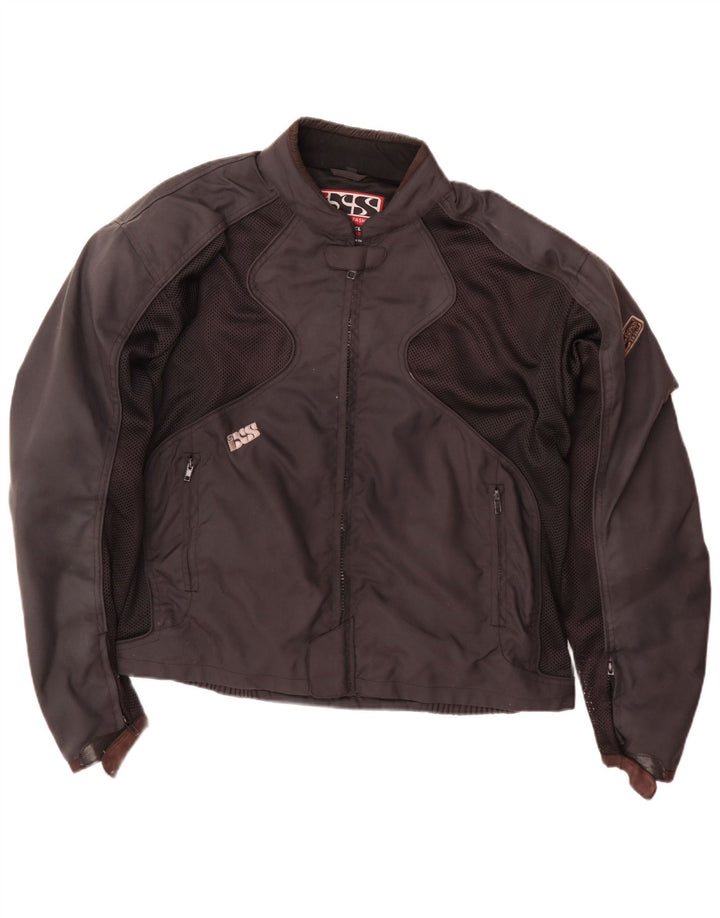 Jachetă IXS pentru bărbați pentru curse de motociclete UK 44 2XL, neagră, poliamidă color bloc