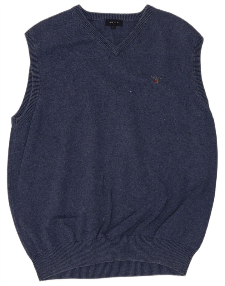 Gant Mens Vest Tank Top 2XL Bleumarin Bumbac