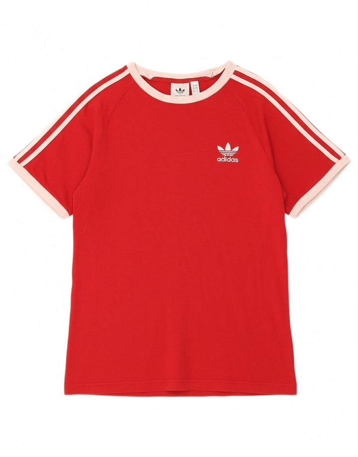 ADIDAS Mens T-Shirt Top Medium Red Cotton